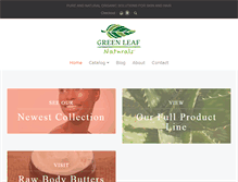 Tablet Screenshot of greenleafnaturals.com